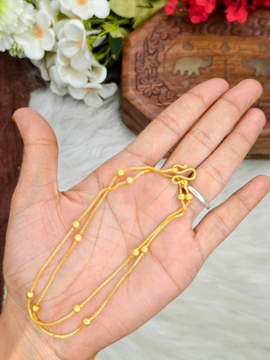 Instagram Trending (1Gram gold Plated) Short Chain matte finished Model-5