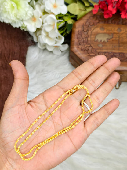 Instagram Trending (1Gram gold Plated) Short Chain matte finished Model-4