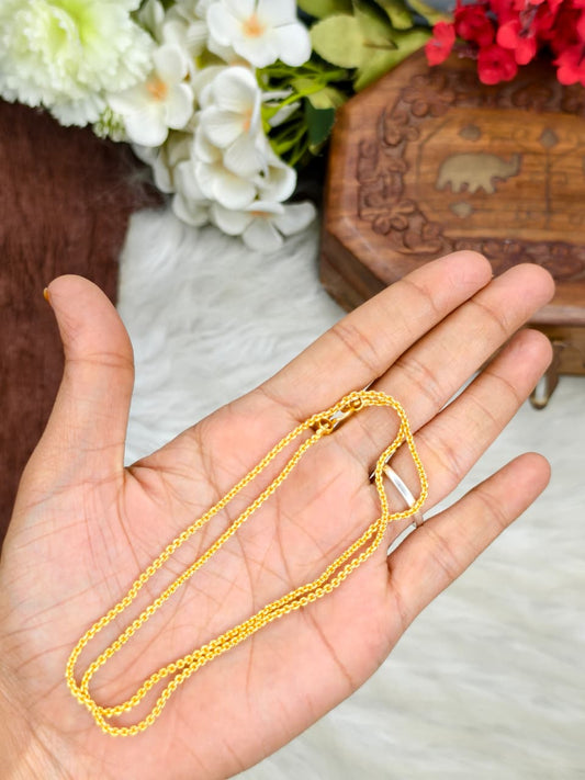 Instagram Trending (1Gram gold Plated) Short Chain matte finished Model-4