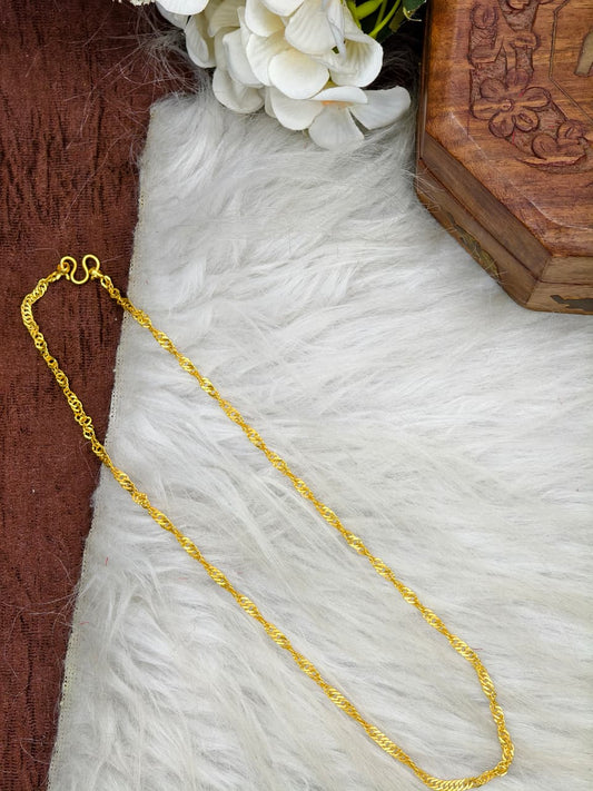Instagram Trending (1Gram gold Plated) Short Chain matte finished Model-3
