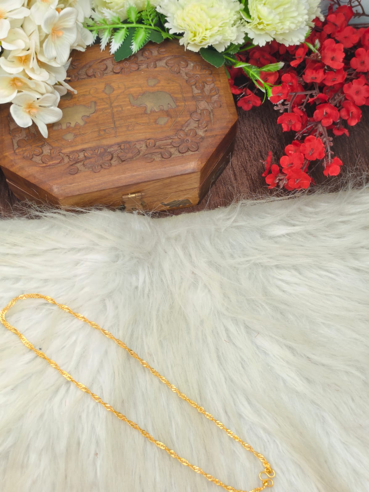 Instagram Trending (1Gram gold Plated) Short Chain matte finished