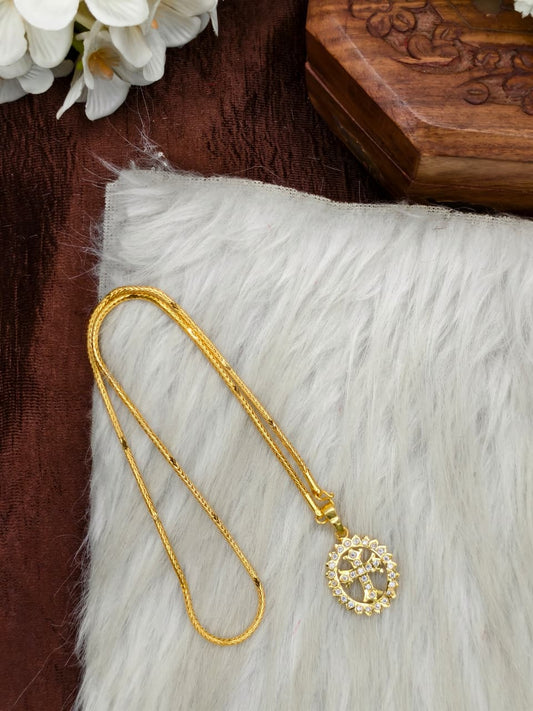 ✨Foming  Dollar Matte Finish Chain – Gold Plated Jewellery for Women✨
