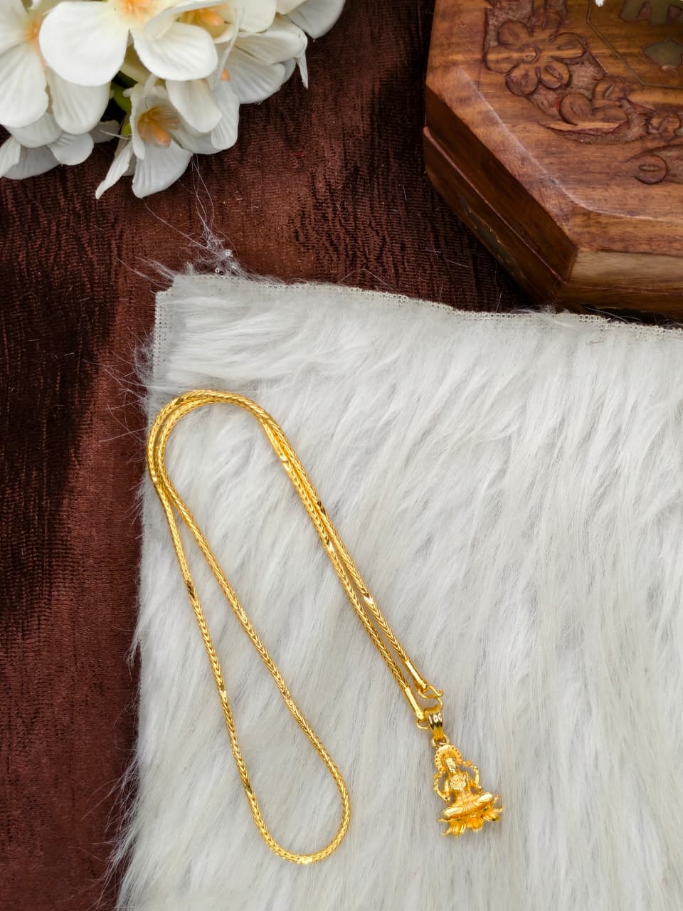 ✨Foming  Dollar Matte Finish Chain – Gold Plated Jewellery for Women✨