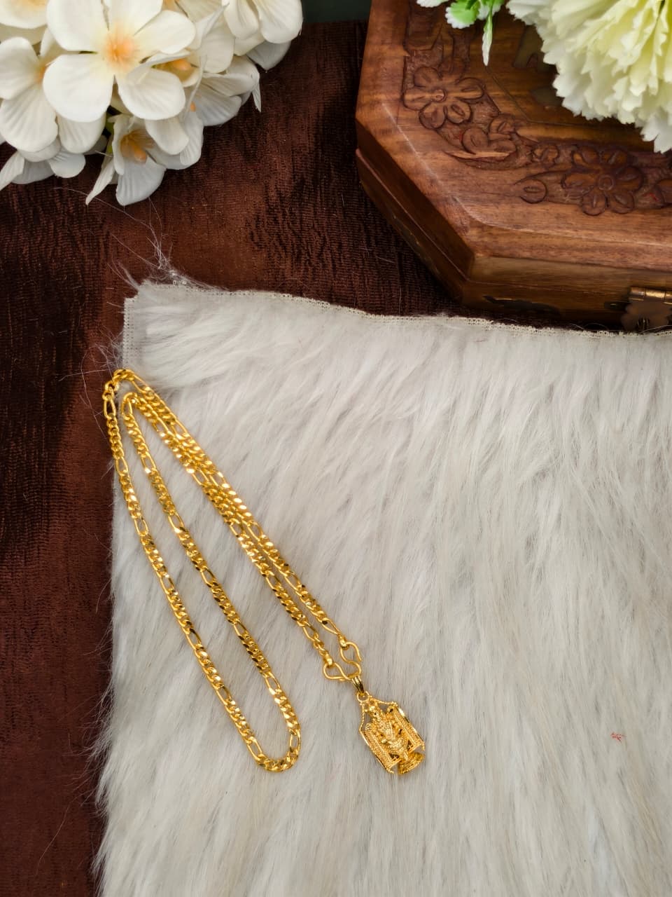 ✨Foming  Dollar Matte Finish Chain – Gold Plated Jewellery for Women✨