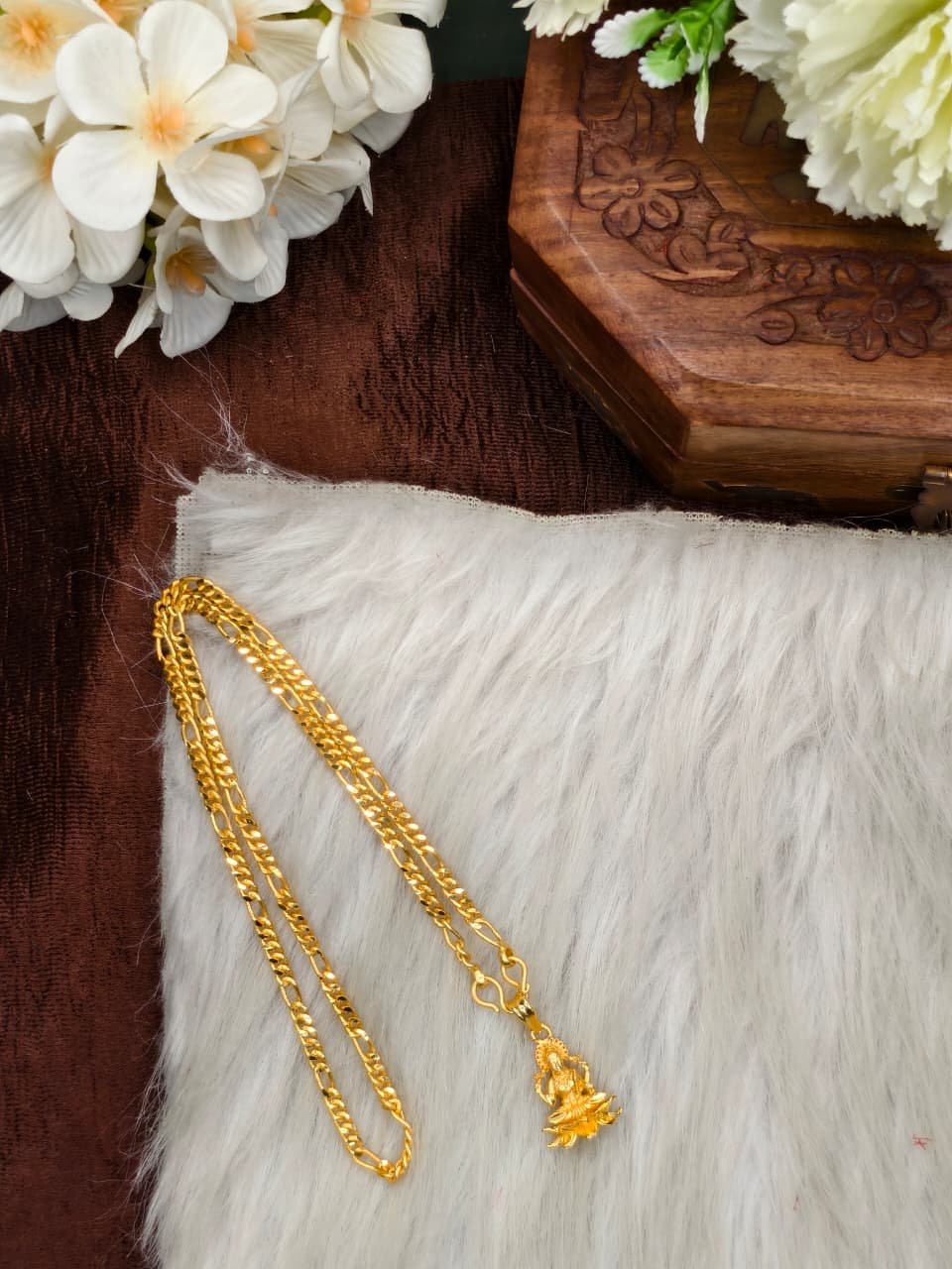✨Foming  Dollar Matte Finish Chain – Gold Plated Jewellery for Women✨