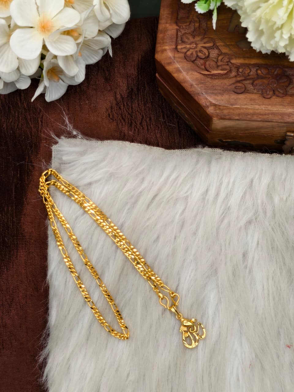 ✨Foming  Dollar Matte Finish Chain – Gold Plated Jewellery for Women✨