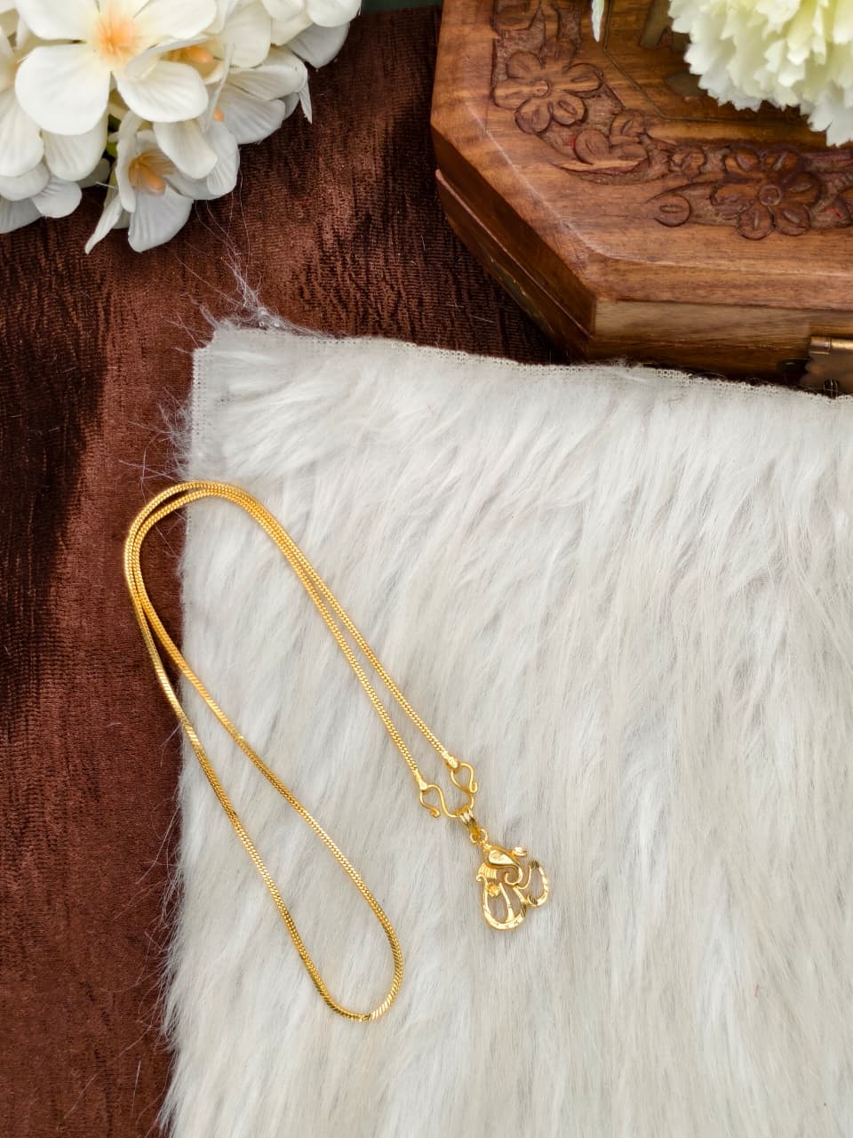 ✨Foming  Dollar Matte Finish Chain – Gold Plated Jewellery for Women✨