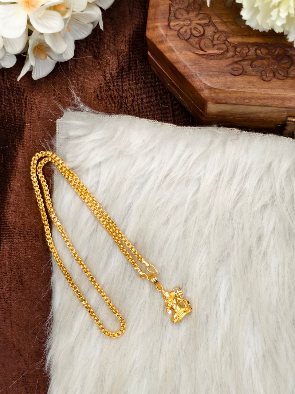 ✨Foming  Dollar Matte Finish Chain – Gold Plated Jewellery for Women✨