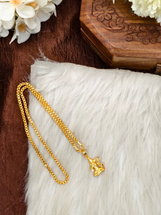 ✨Foming  Dollar Matte Finish Chain – Gold Plated Jewellery for Women✨