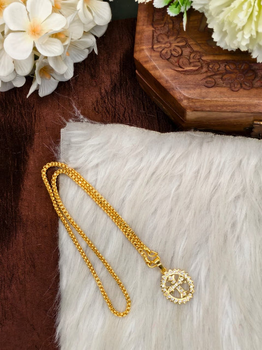 ✨Foming  Dollar Matte Finish Chain – Gold Plated Jewellery for Women✨