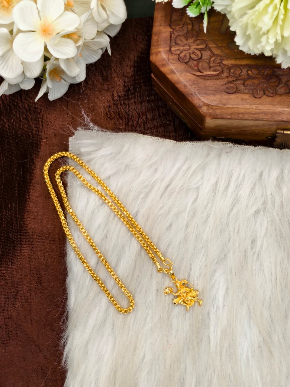 ✨Foming  Dollar Matte Finish Chain – Gold Plated Jewellery for Women✨