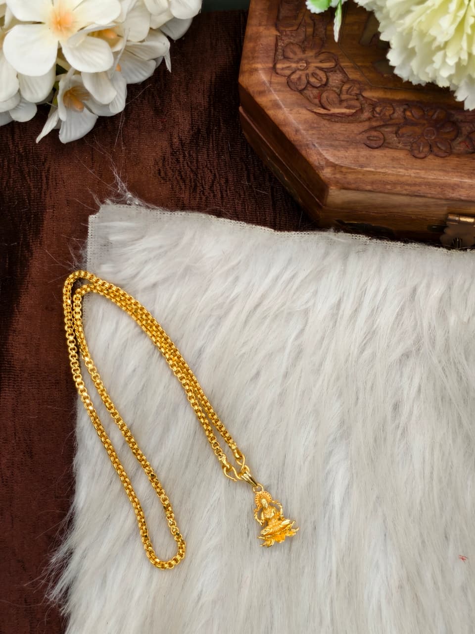 ✨Foming  Dollar Matte Finish Chain – Gold Plated Jewellery for Women✨