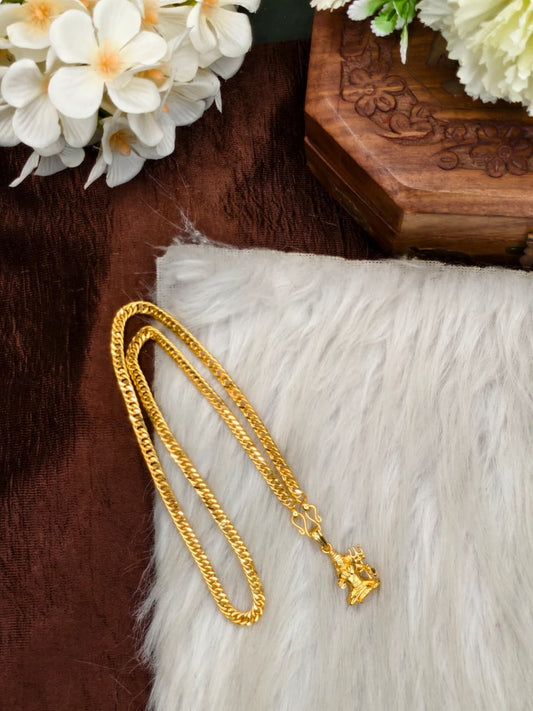 ✨Foming  Dollar Matte Finish Chain – Gold Plated Jewellery for Women✨