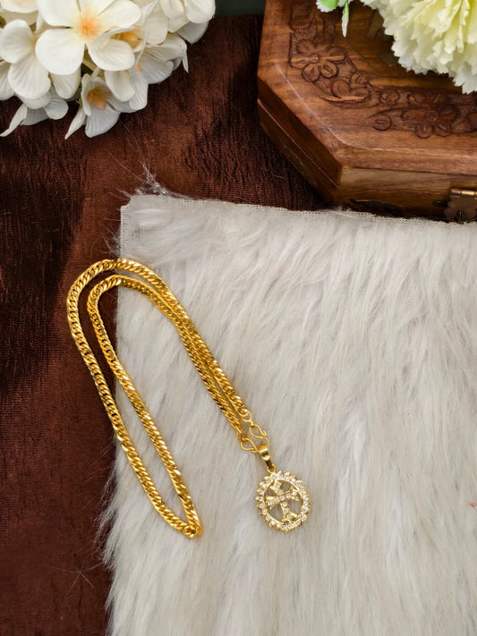 ✨Foming  Dollar Matte Finish Chain – Gold Plated Jewellery for Women✨