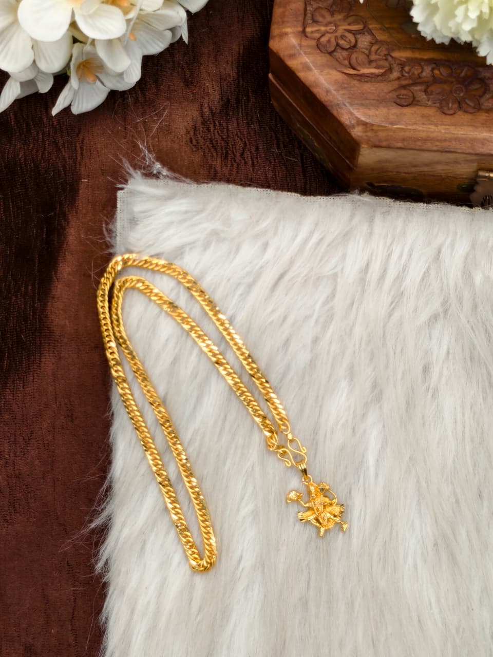 ✨Foming  Dollar Matte Finish Chain – Gold Plated Jewellery for Women✨