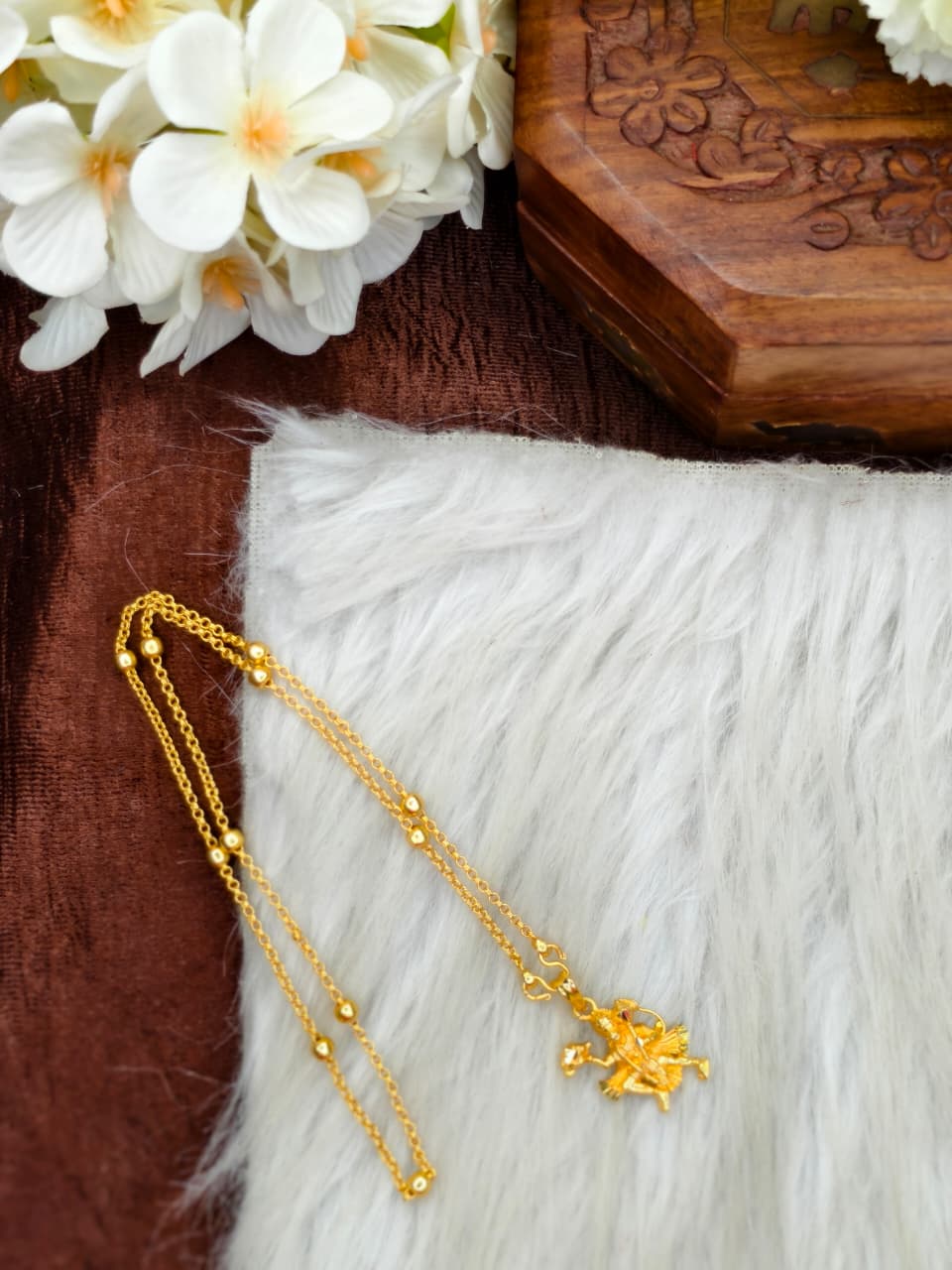 ✨Foming  Dollar Matte Finish Chain – Gold Plated Jewellery for Women✨