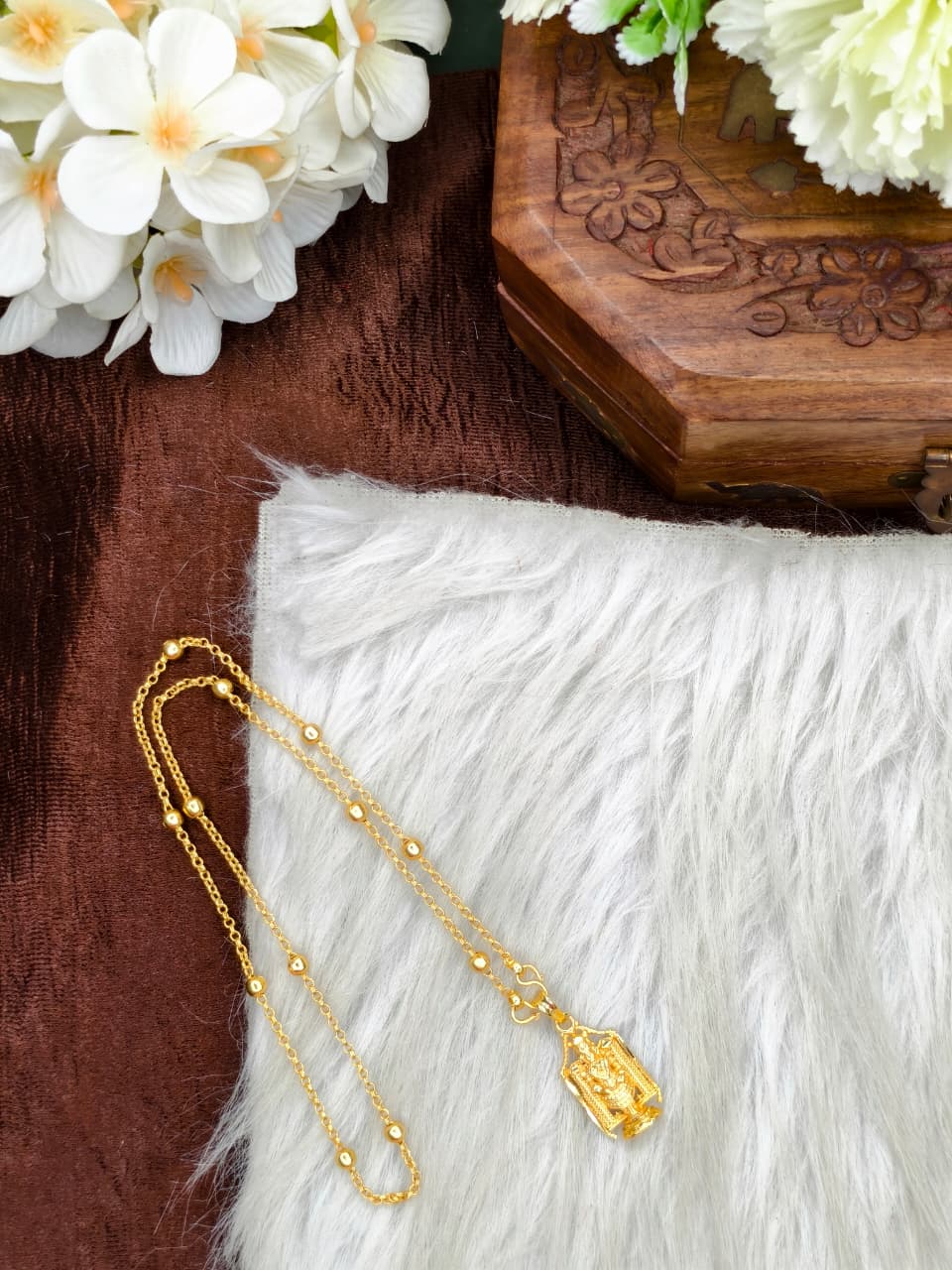✨Foming  Dollar Matte Finish Chain – Gold Plated Jewellery for Women✨