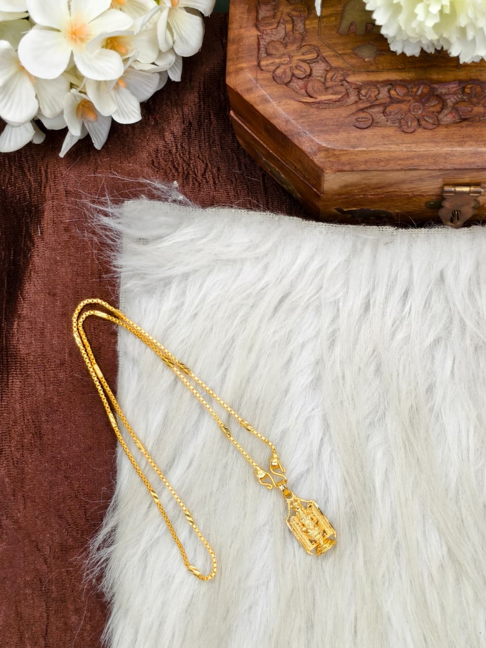 ✨Foming  Dollar Matte Finish Chain – Gold Plated Jewellery for Women✨