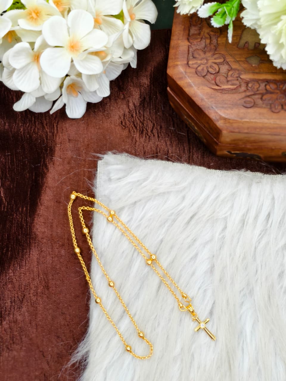 ✨Foming  Dollar Matte Finish Chain – Gold Plated Jewellery for Women✨