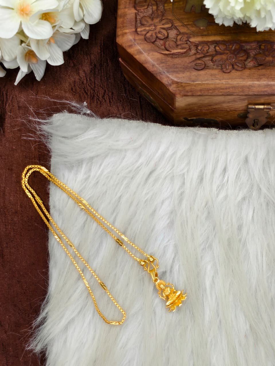 ✨Foming  Dollar Matte Finish Chain – Gold Plated Jewellery for Women✨