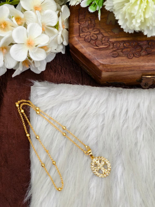 ✨Foming  Dollar Matte Finish Chain – Gold Plated Jewellery for Women✨