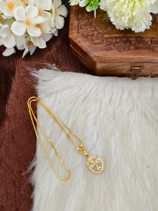 ✨Foming  Dollar Matte Finish Chain – Gold Plated Jewellery for Women✨