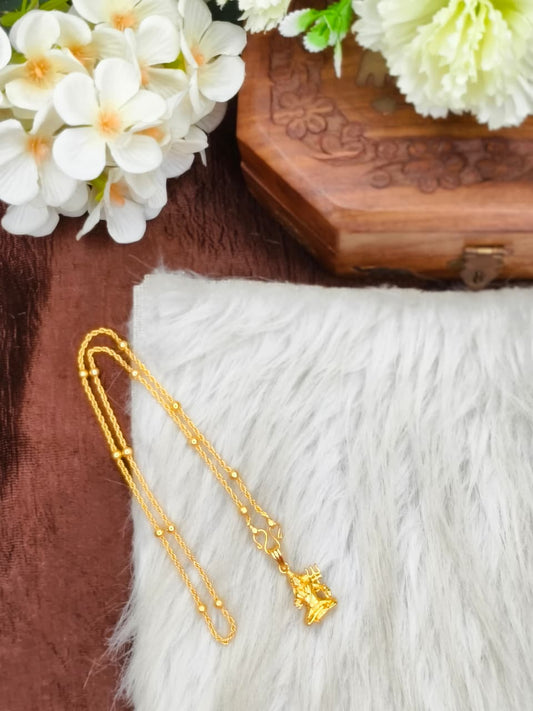 ✨Foming  Dollar Matte Finish Chain – Gold Plated Jewellery for Women✨