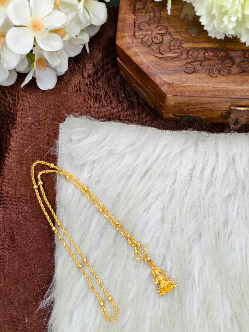 ✨Foming  Dollar Matte Finish Chain – Gold Plated Jewellery for Women✨