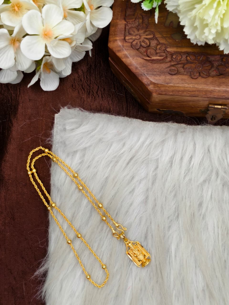 ✨Foming  Dollar Matte Finish Chain – Gold Plated Jewellery for Women✨