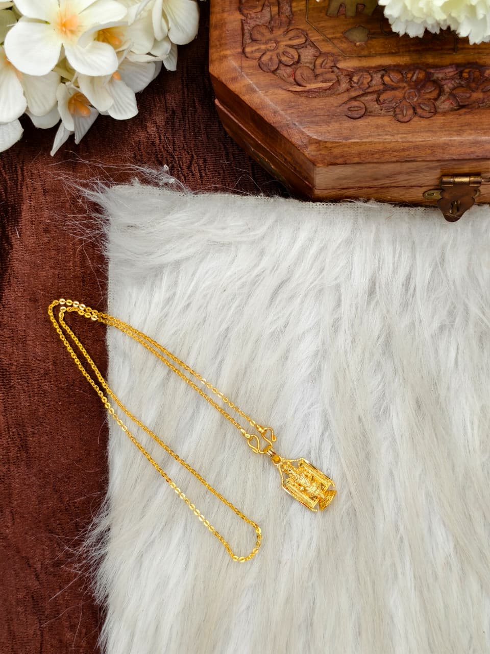 ✨Foming  Dollar Matte Finish Chain – Gold Plated Jewellery for Women✨