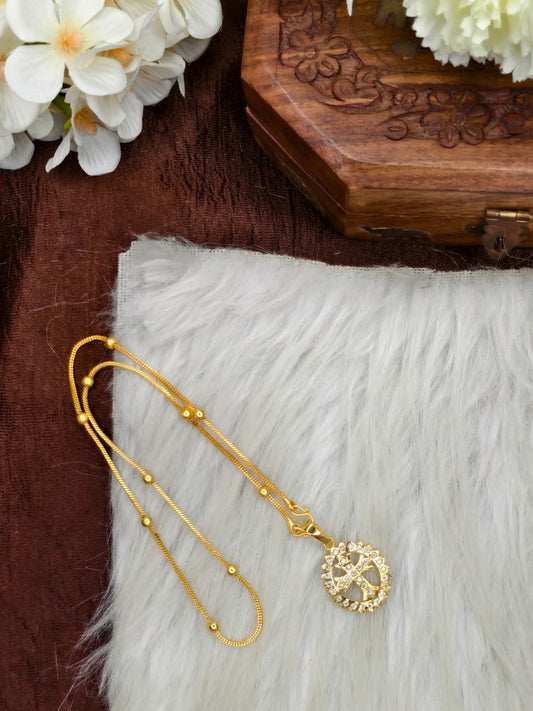 ✨Foming  Dollar Matte Finish Chain – Gold Plated Jewellery for Women✨