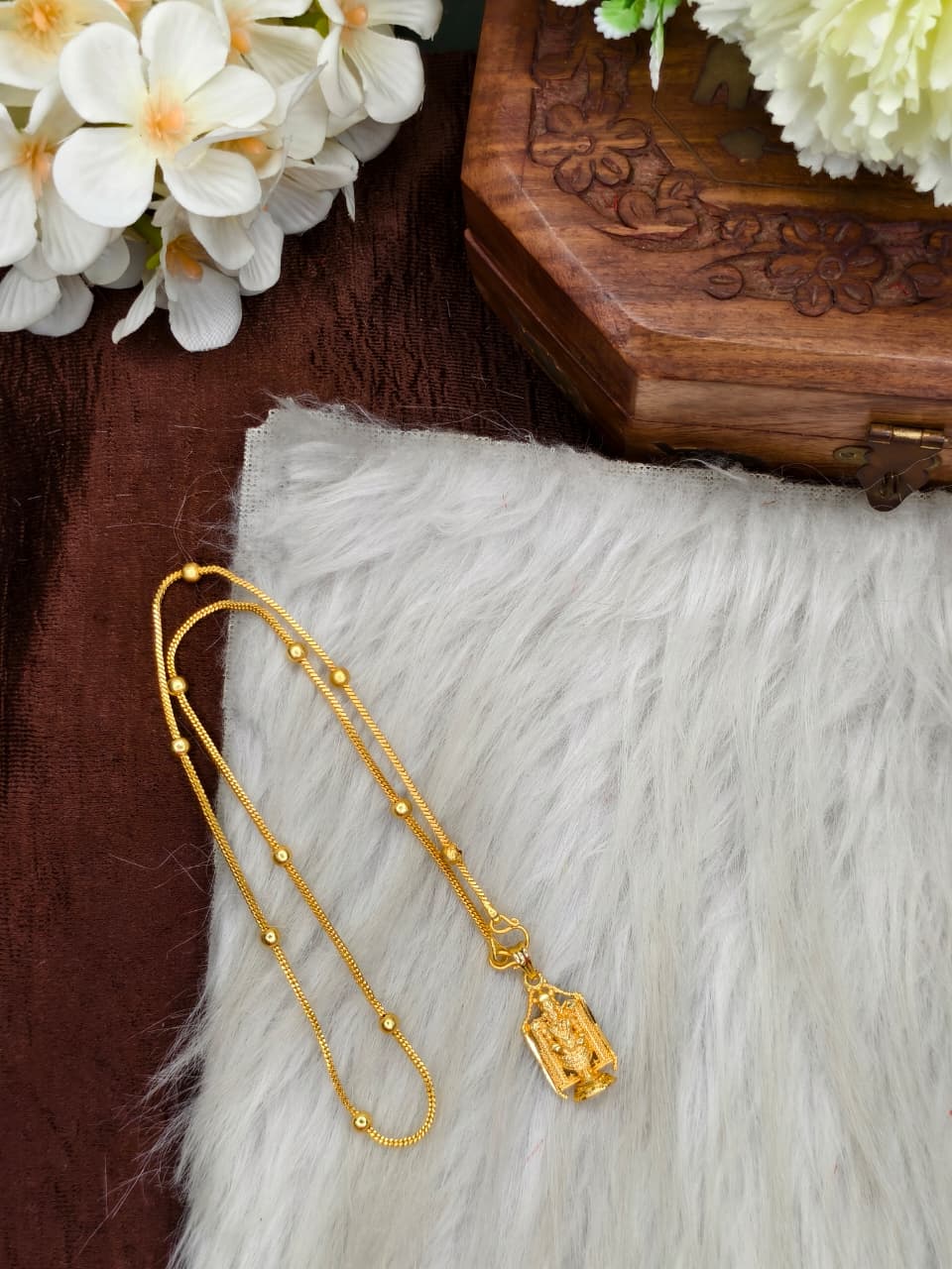 ✨Foming  Dollar Matte Finish Chain – Gold Plated Jewellery for Women✨
