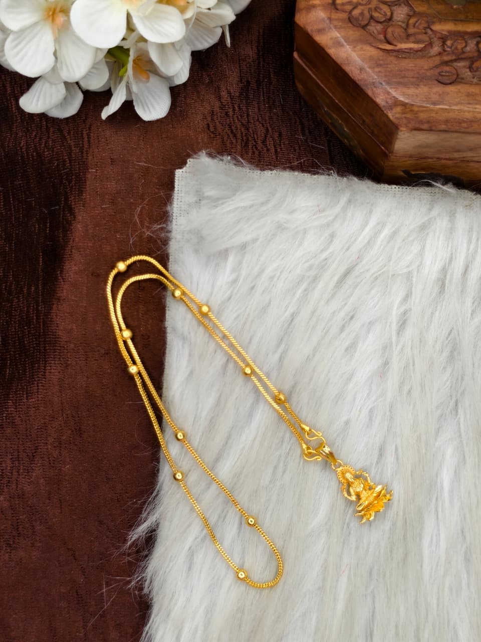 ✨Foming  Dollar Matte Finish Chain – Gold Plated Jewellery for Women✨