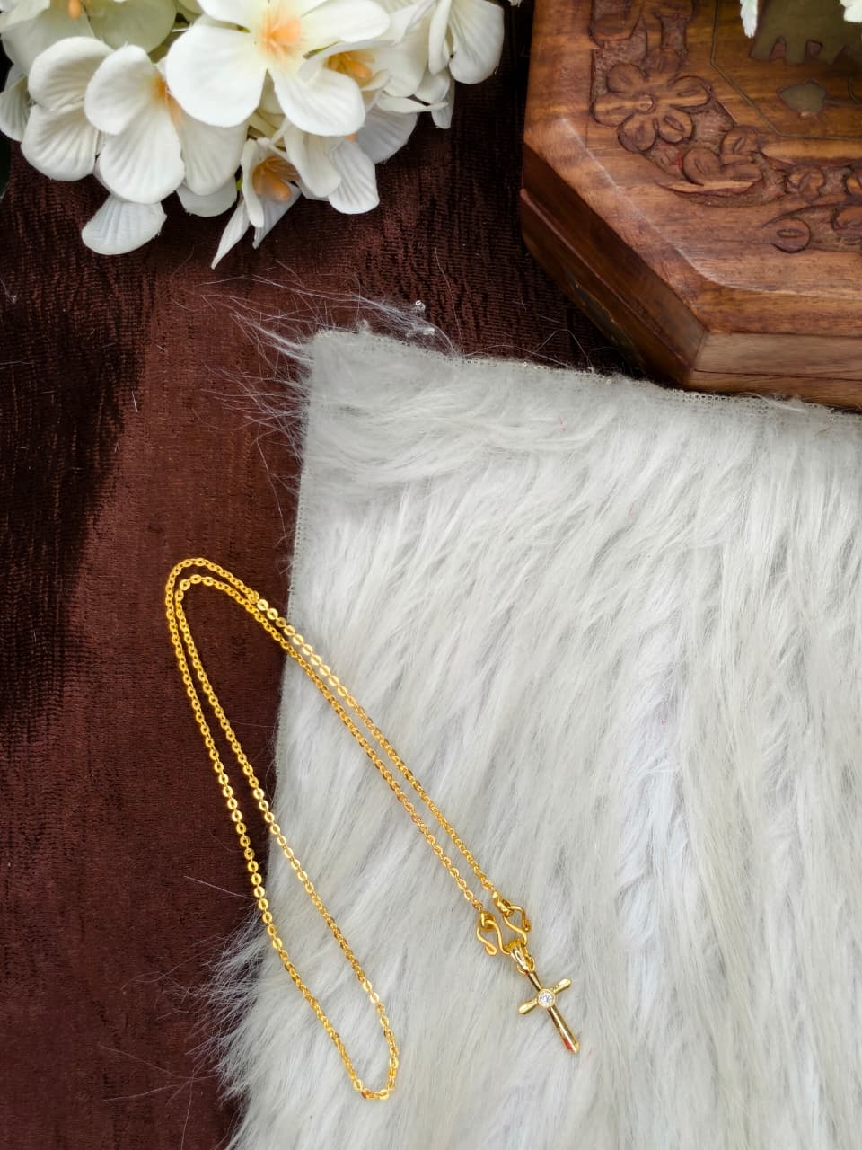 ✨Foming  Dollar Matte Finish Chain – Gold Plated Jewellery for Women✨