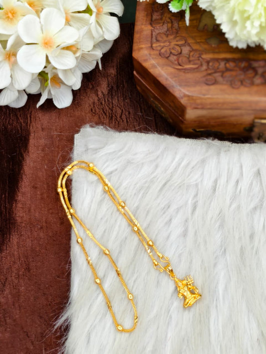 ✨Foming  Dollar Matte Finish Chain – Gold Plated Jewellery for Women✨