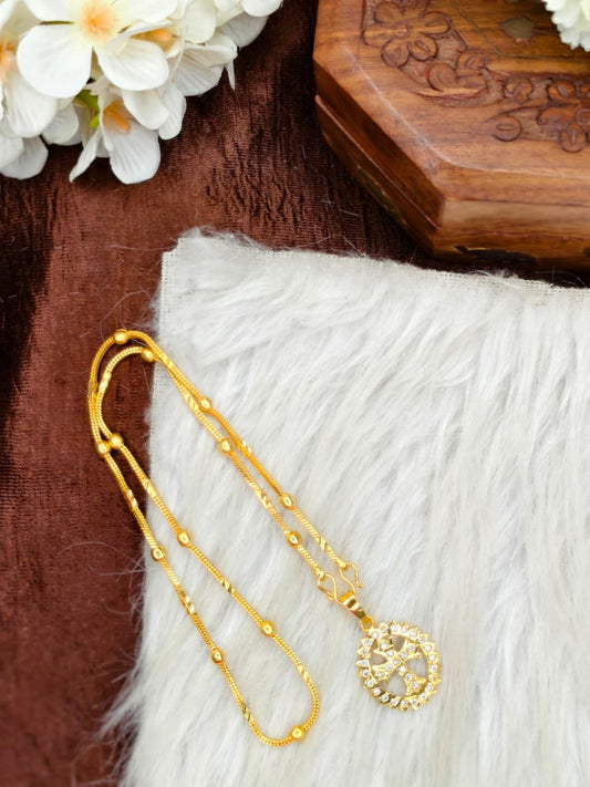 ✨Foming  Dollar Matte Finish Chain – Gold Plated Jewellery for Women✨