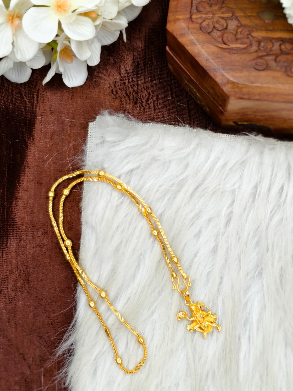 ✨Foming  Dollar Matte Finish Chain – Gold Plated Jewellery for Women✨
