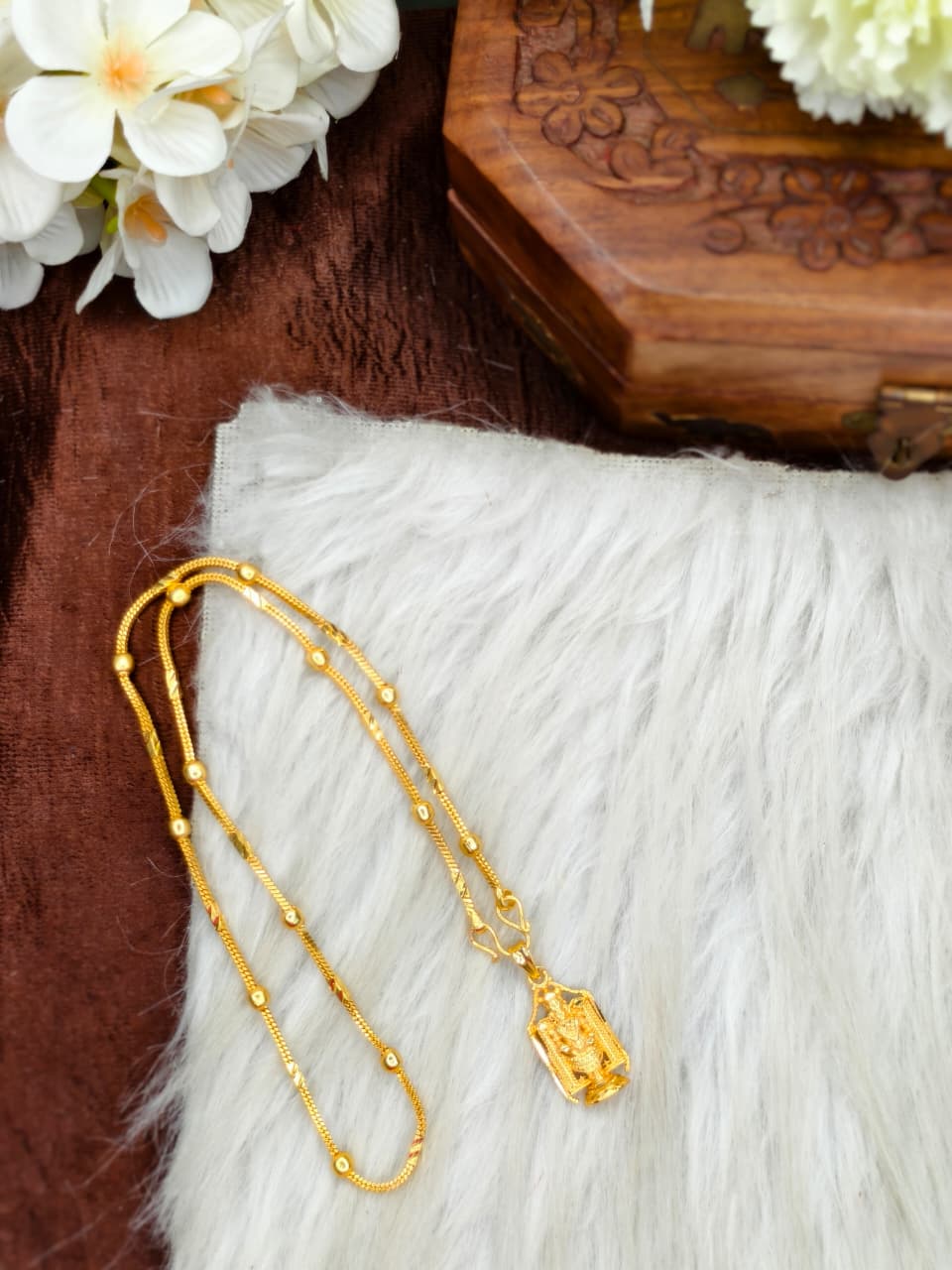 ✨Foming  Dollar Matte Finish Chain – Gold Plated Jewellery for Women✨