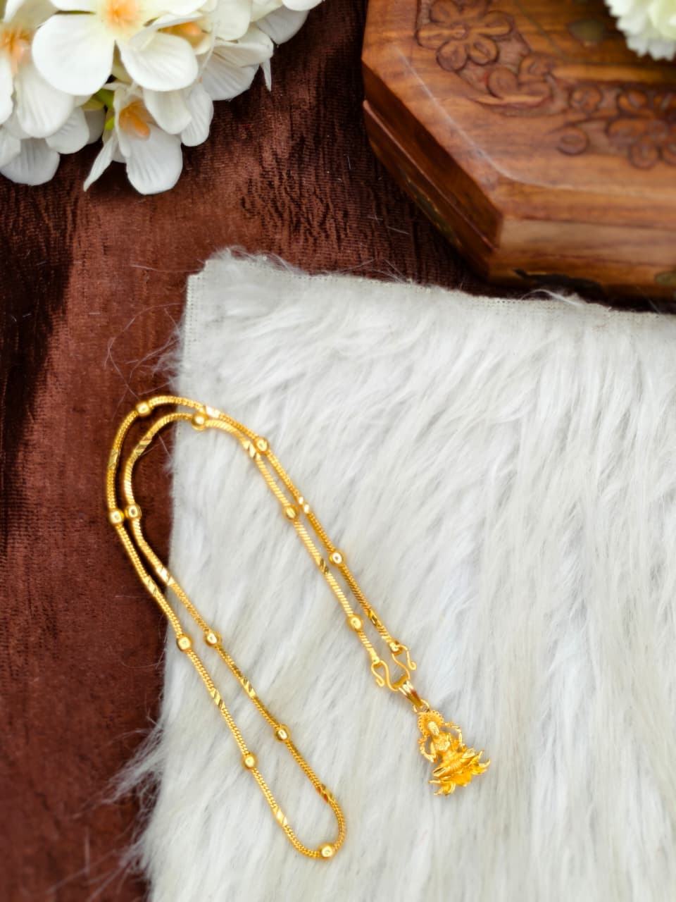 ✨Foming  Dollar Matte Finish Chain – Gold Plated Jewellery for Women✨