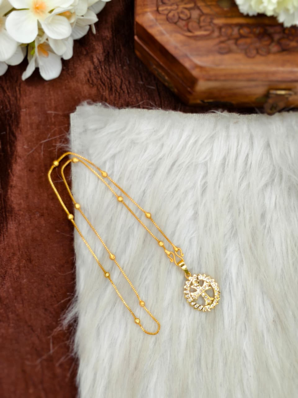 ✨Foming  Dollar Matte Finish Chain – Gold Plated Jewellery for Women✨