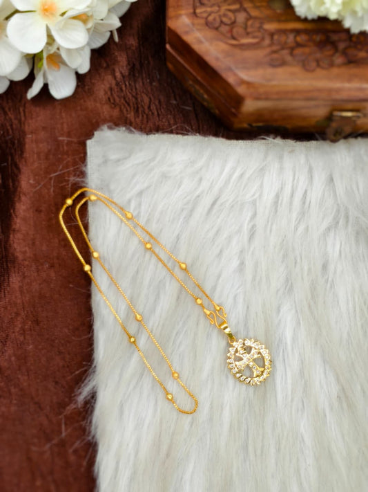 ✨Foming  Dollar Matte Finish Chain – Gold Plated Jewellery for Women✨