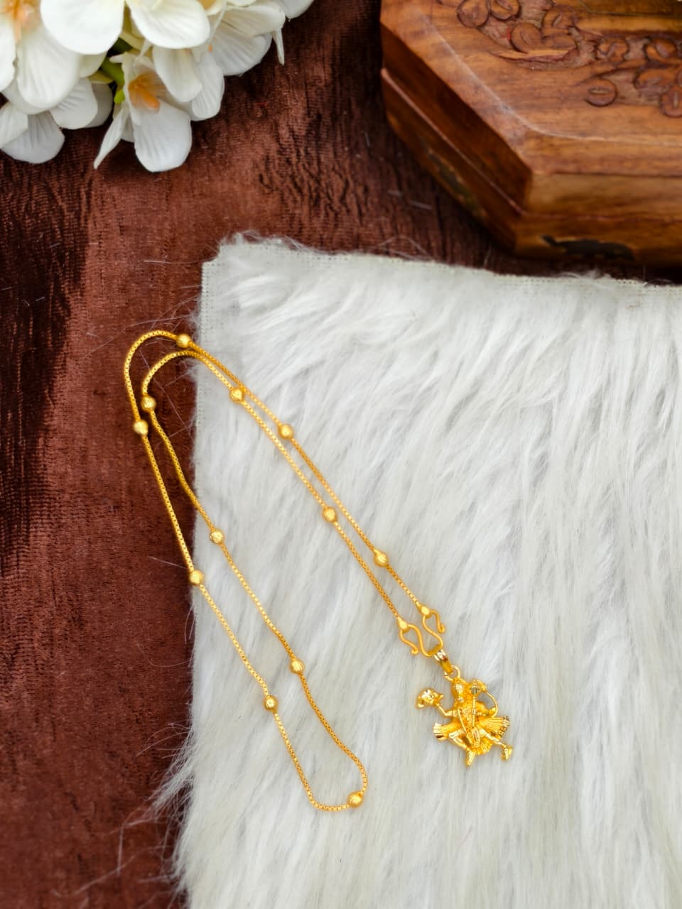 ✨Foming  Dollar Matte Finish Chain – Gold Plated Jewellery for Women✨