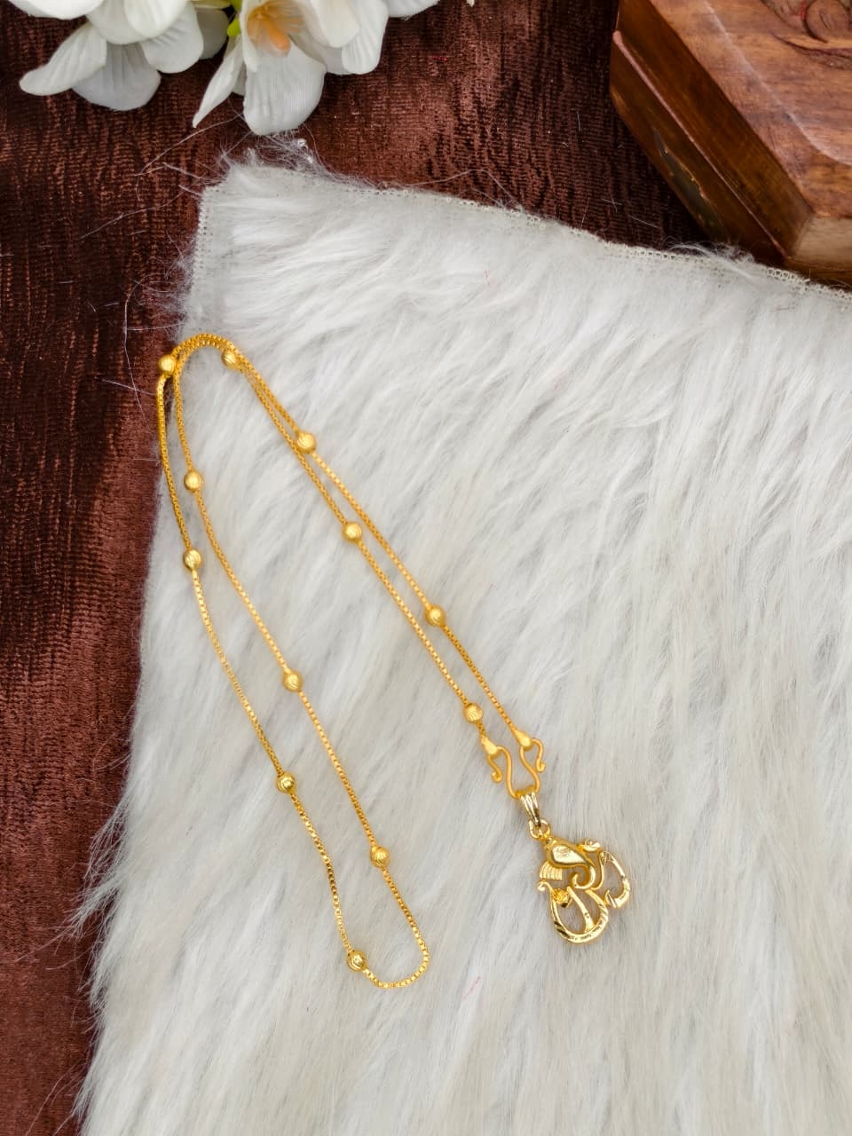 ✨Foming  Dollar Matte Finish Chain – Gold Plated Jewellery for Women✨