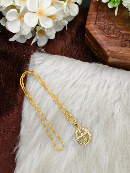 ✨Foming  Dollar Matte Finish Chain – Gold Plated Jewellery for Women✨