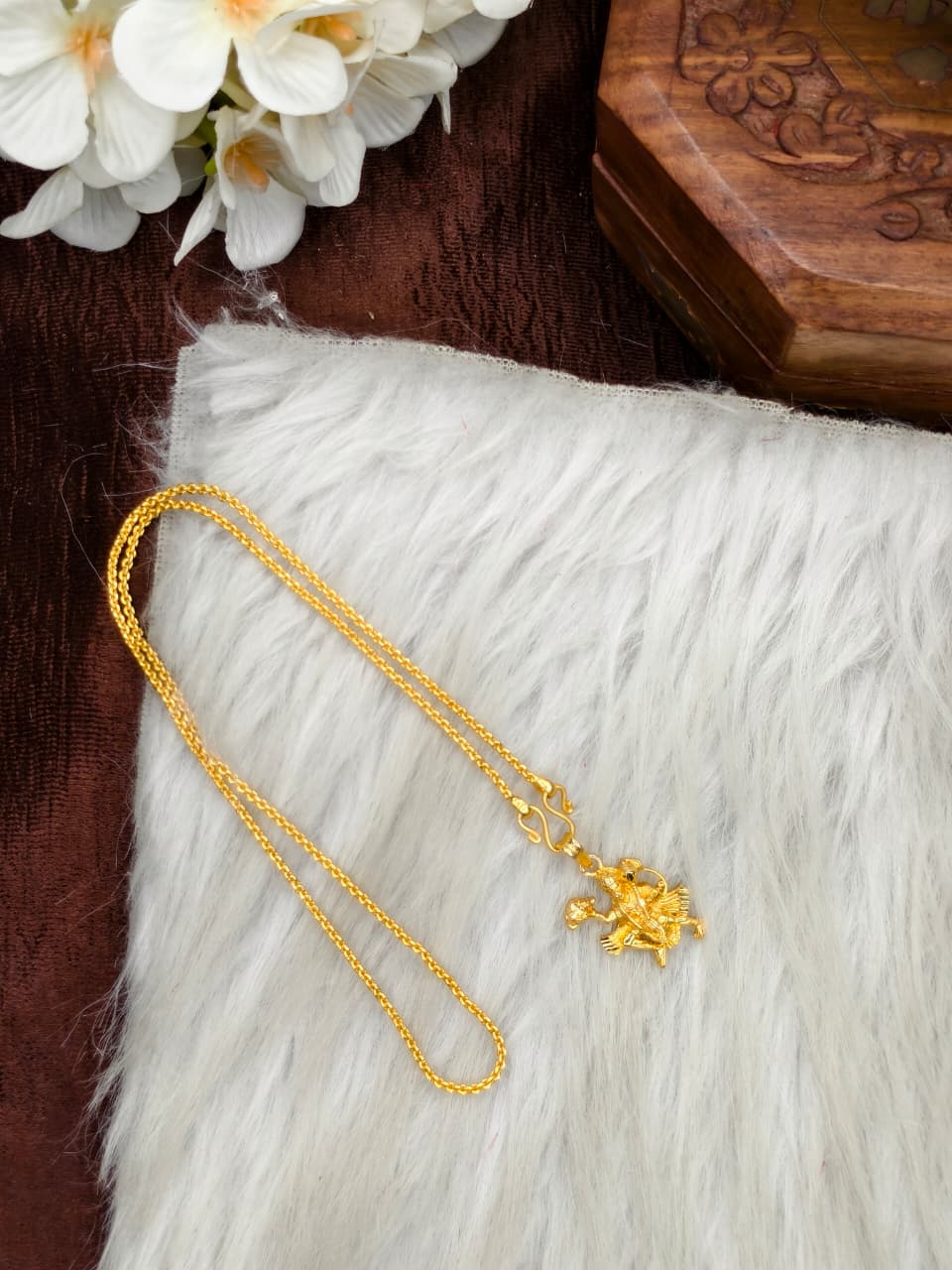 ✨Foming  Dollar Matte Finish Chain – Gold Plated Jewellery for Women✨