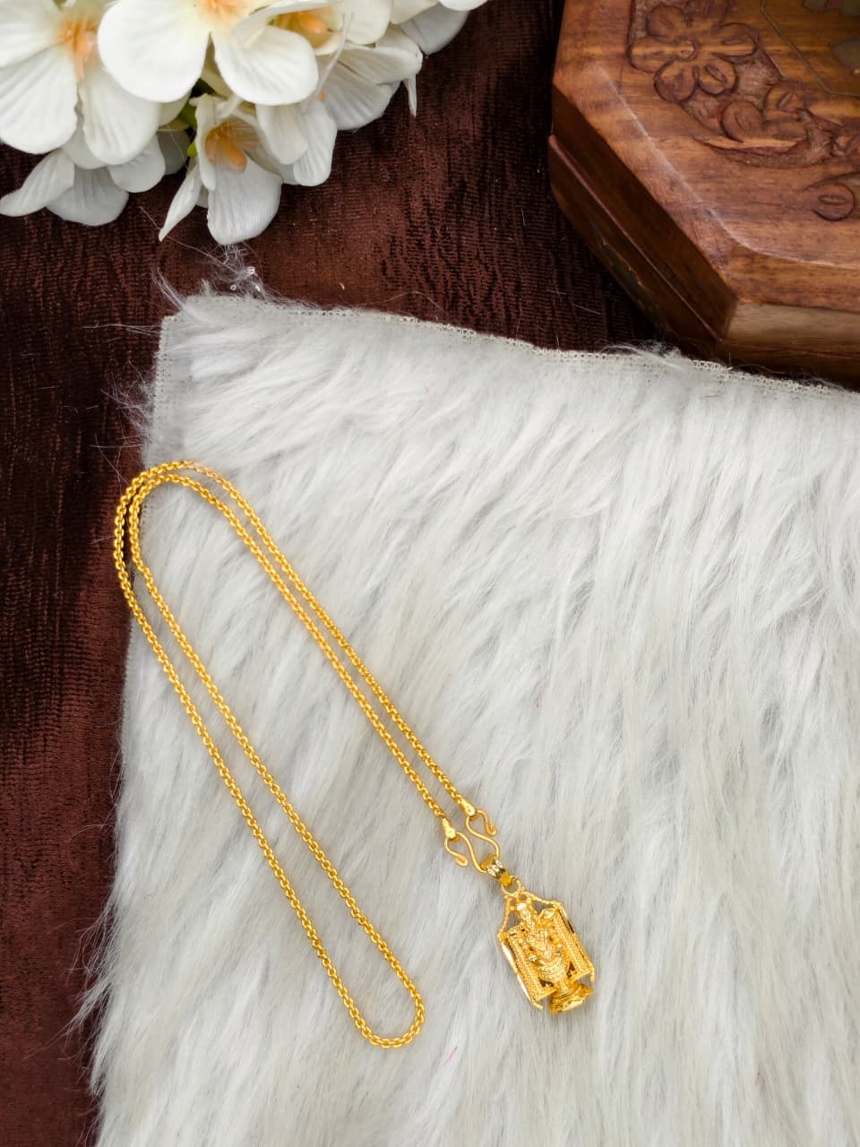 ✨Foming  Dollar Matte Finish Chain – Gold Plated Jewellery for Women✨