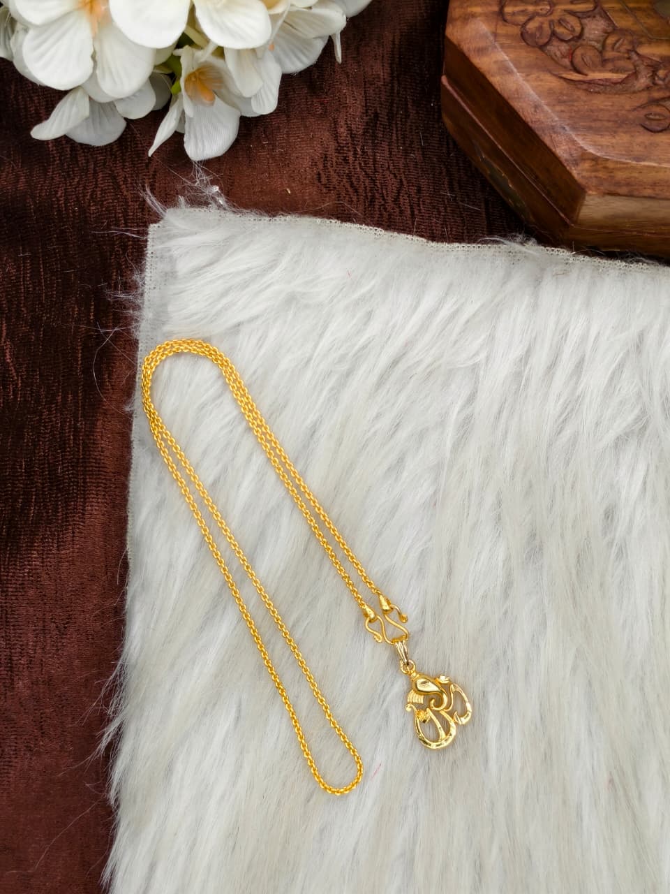 ✨Foming  Dollar Matte Finish Chain – Gold Plated Jewellery for Women✨