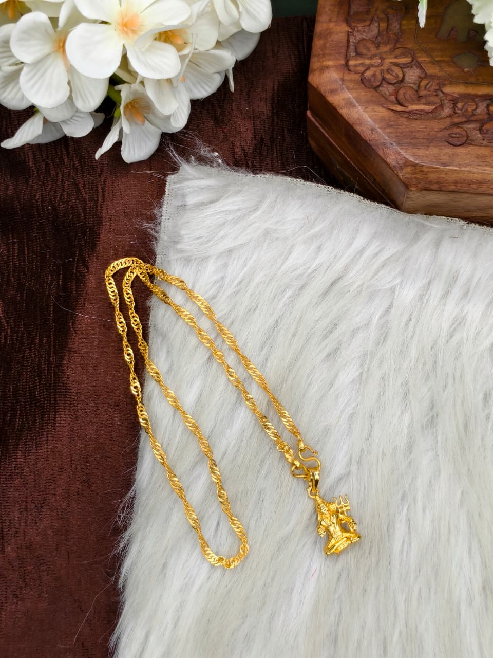 ✨Foming  Dollar Matte Finish Chain – Gold Plated Jewellery for Women✨