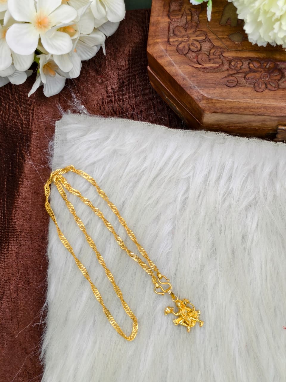 ✨Foming  Dollar Matte Finish Chain – Gold Plated Jewellery for Women✨