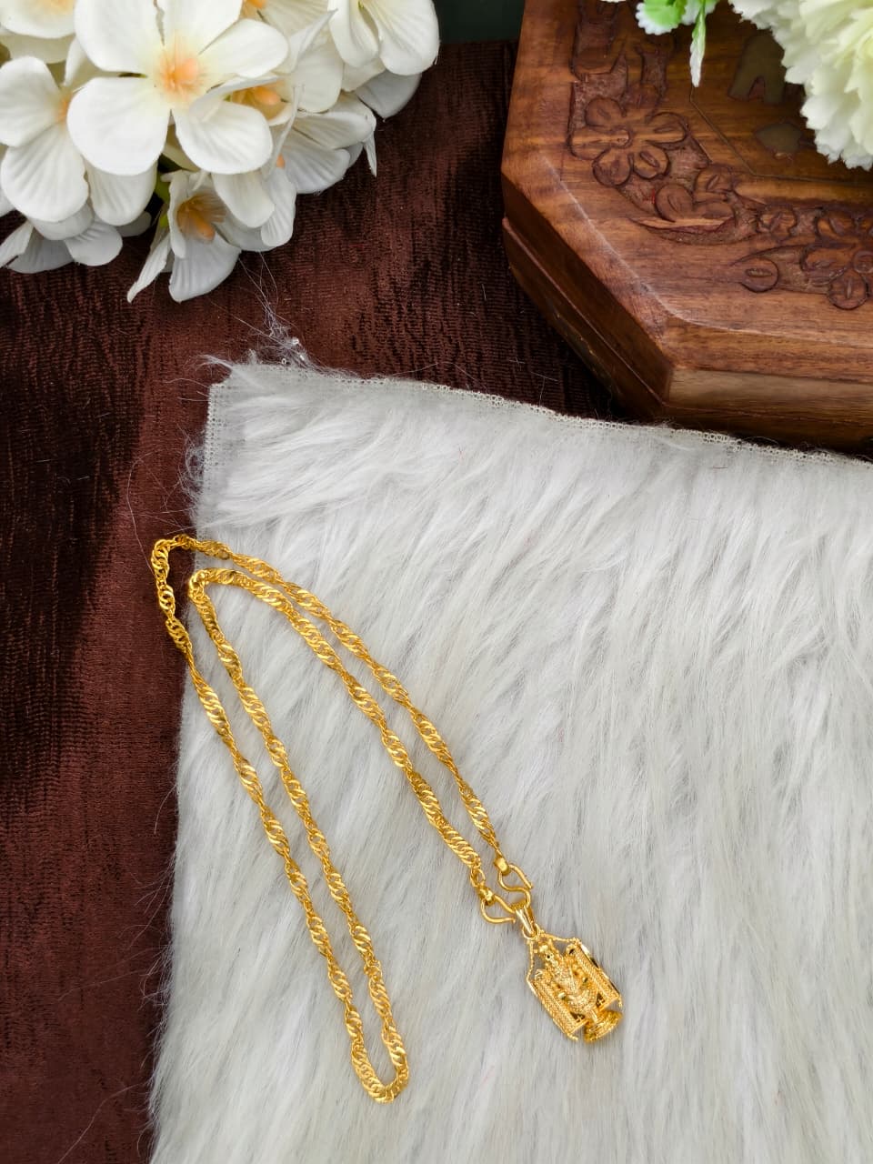 ✨Foming  Dollar Matte Finish Chain – Gold Plated Jewellery for Women✨